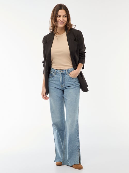 Jean taille haute coupe flare/bootcut - Kiabi