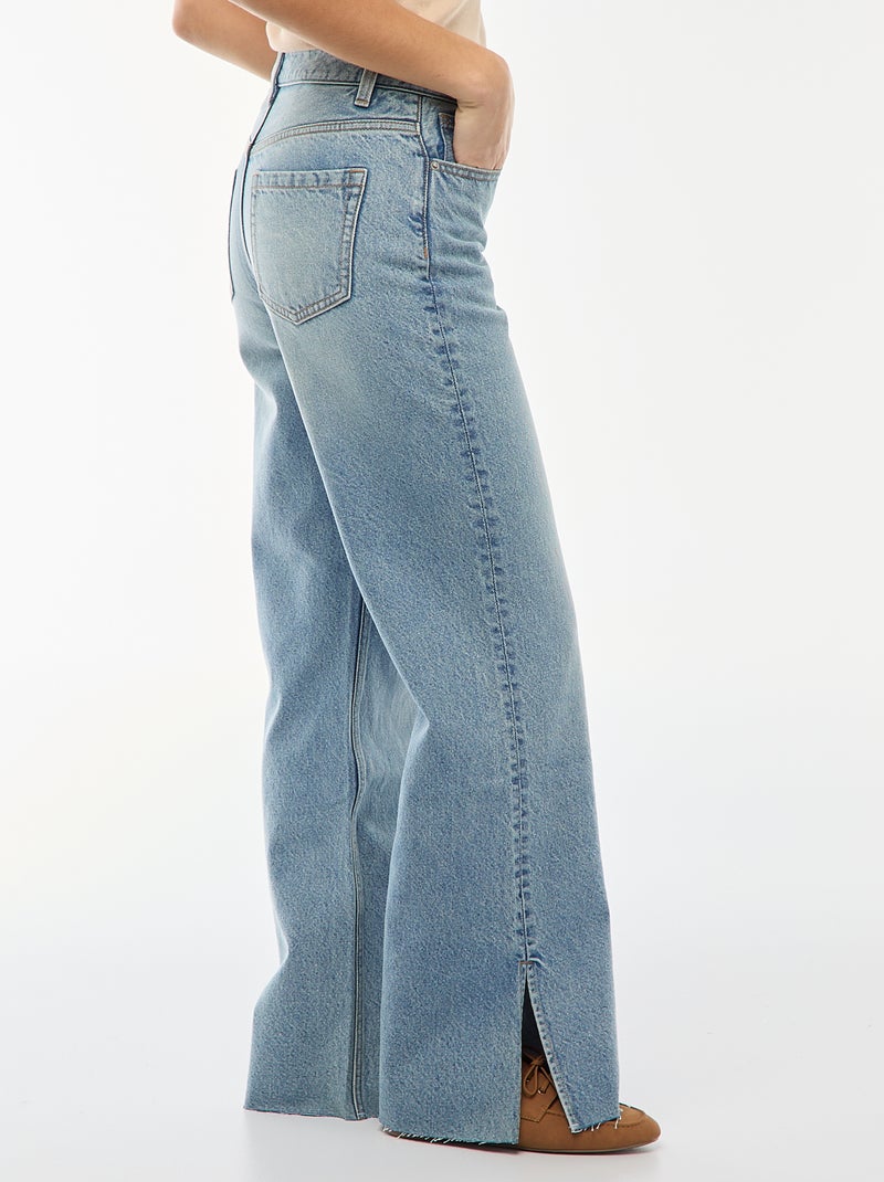 Jean taille haute coupe flare/bootcut Bleu - Kiabi