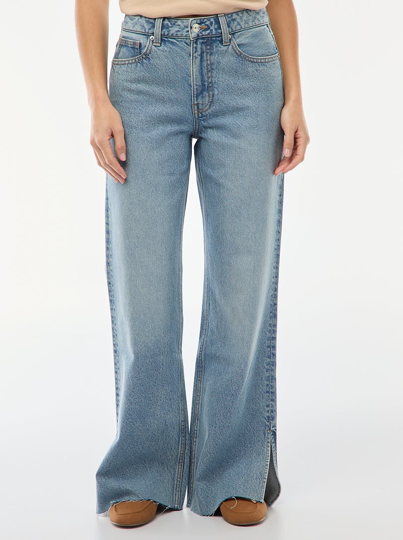 Jean taille haute coupe flare/bootcut Bleu - Kiabi