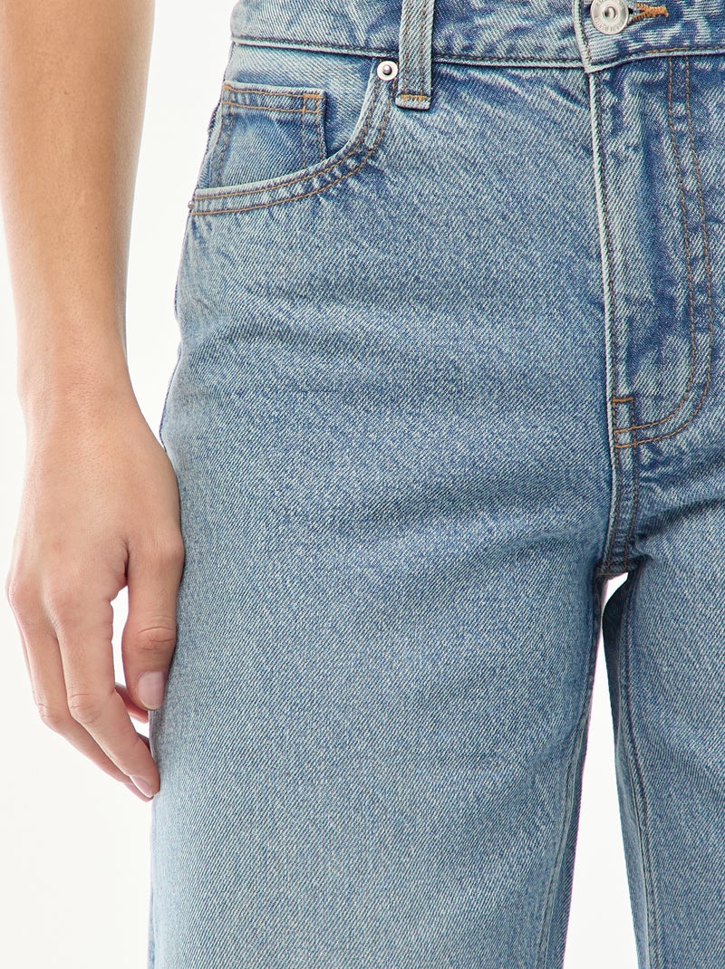 Jean taille haute coupe flare/bootcut Bleu - Kiabi