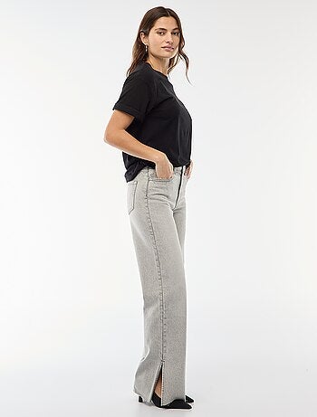Jean taille haute coupe flare/bootcut