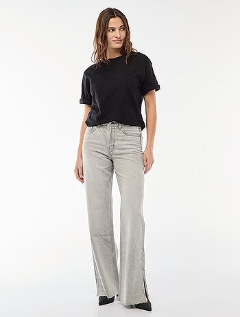 Jean taille haute coupe flare/bootcut