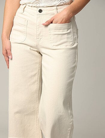 Jean taille haute coupe large en denim noir 'Deeluxe'