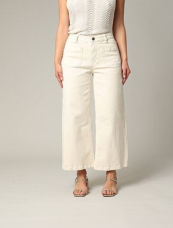 Jean taille haute coupe large en denim noir 'Deeluxe'