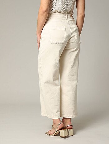 Jean taille haute coupe large en denim noir 'Deeluxe'