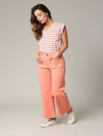 Jean taille haute coupe large en denim noir 'Deeluxe'