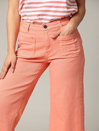 Jean taille haute coupe large en denim noir 'Deeluxe'