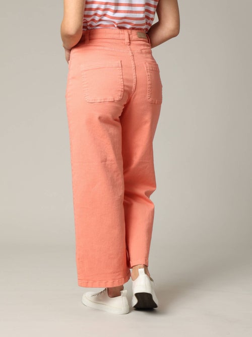 Jean taille haute coupe large en denim noir 'Deeluxe' - Kiabi