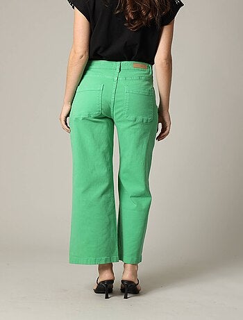 Jean taille haute coupe large en denim noir 'Deeluxe'