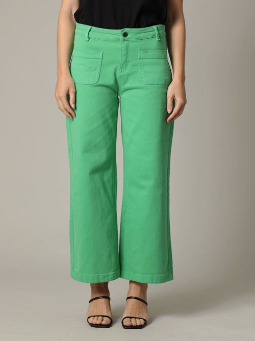 Jean taille haute coupe large en denim noir 'Deeluxe' - Kiabi