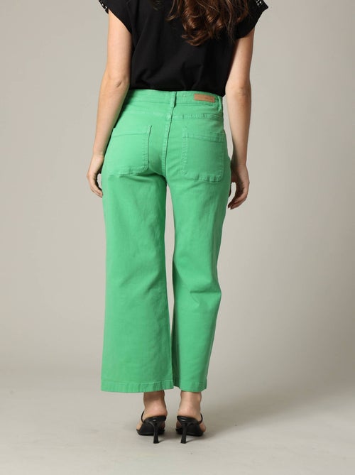 Jean taille haute coupe large en denim noir 'Deeluxe' - Kiabi