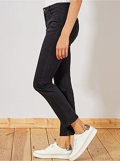 Jean taille haute coupe regular longueur US30 - Kiabi