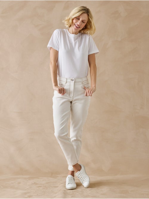 Jean taille haute raccourci - DAXON - Kiabi
