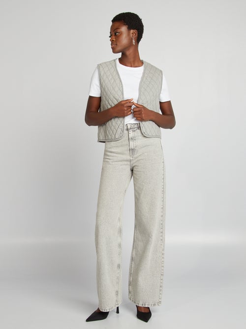 Jean taille haute wide leg - Kiabi