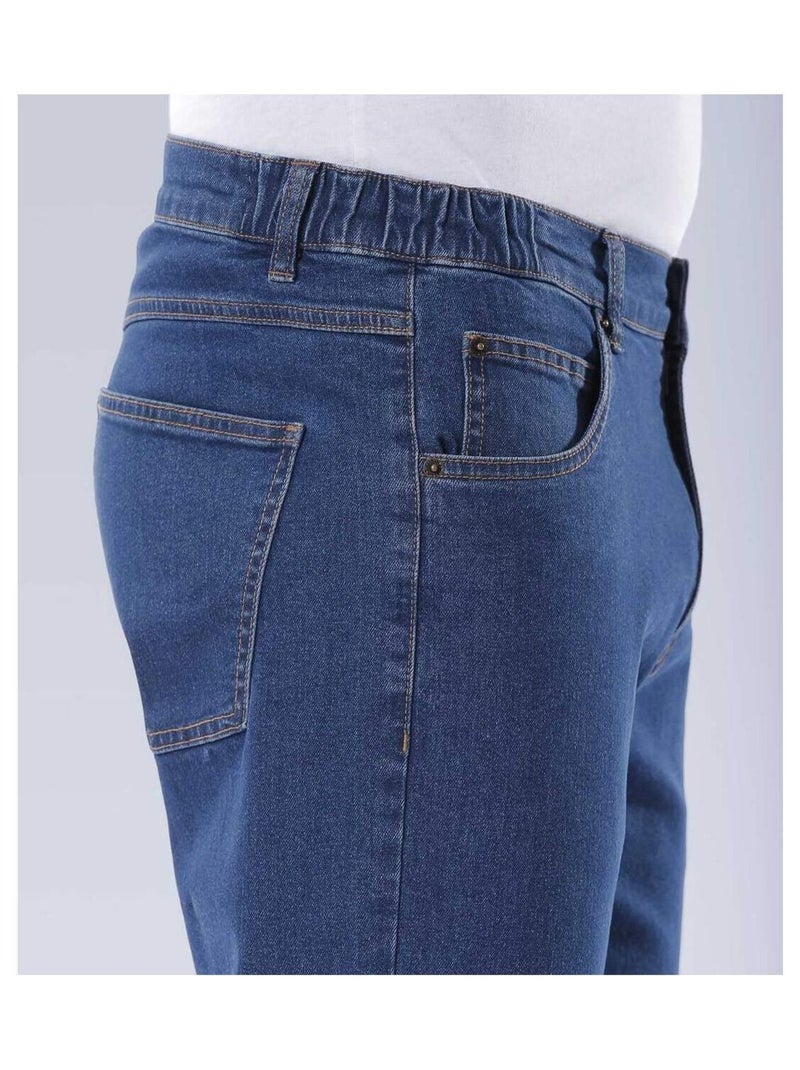 Jean Taille Semi Élastiqué   - ATLAS FOR MEN Bleu - Kiabi