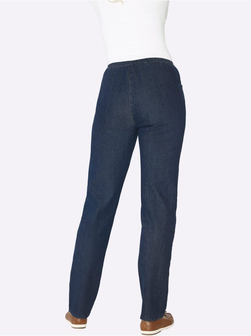 Jean thermique doublure polaire chaude - taille standard - moda vilona Bleu foncé - Kiabi