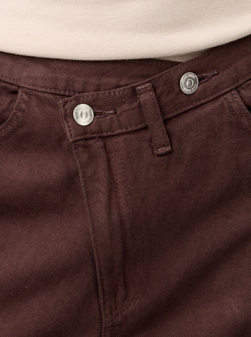 Jean wide avec patte de boutonnage décalée - Kiabi Jean wide avec patte de boutonnage décalée - Kiabi