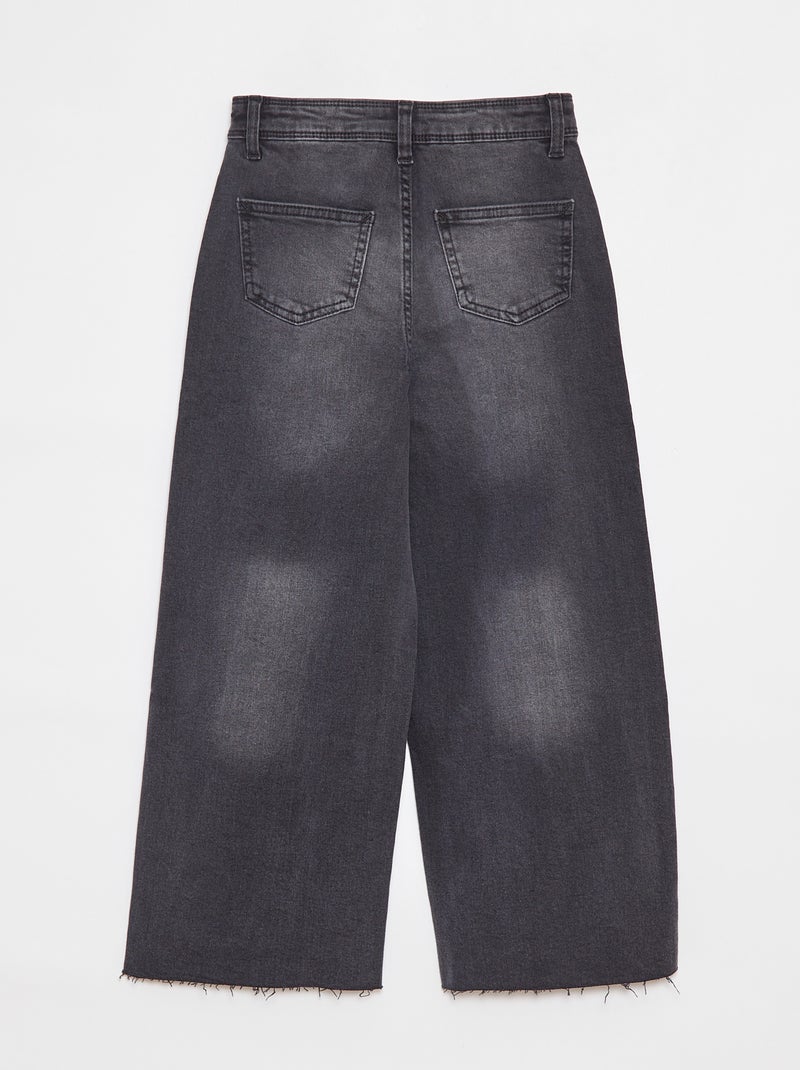 Jean wide leg - Coupe + confortable Gris - Kiabi
