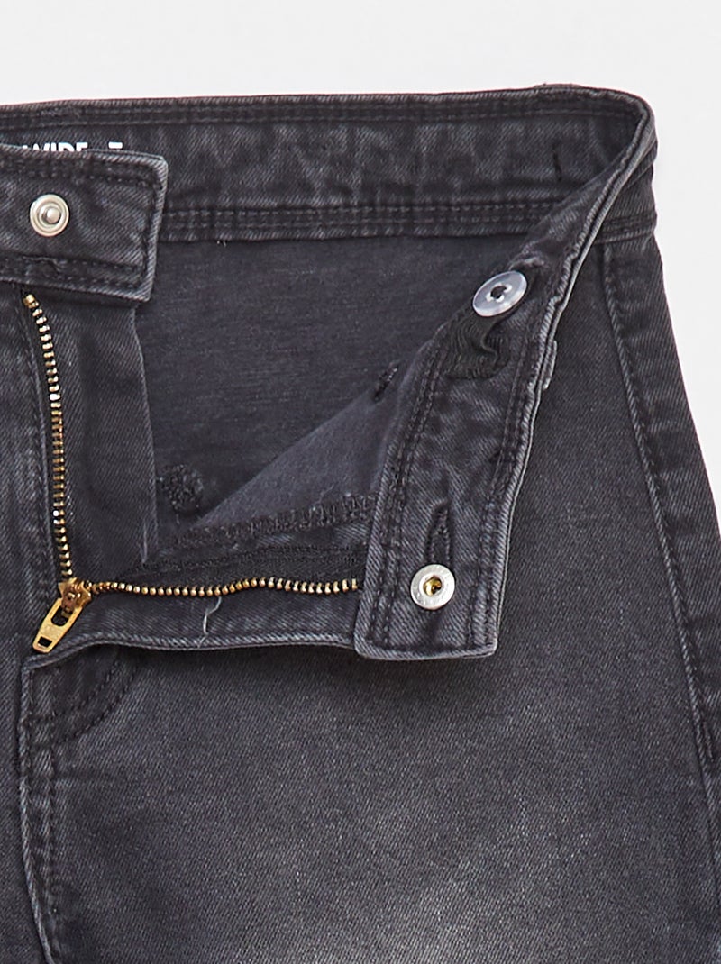 Jean wide leg - Coupe + confortable Gris - Kiabi