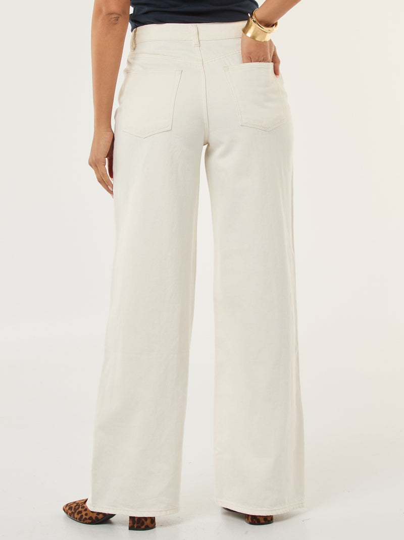 Jean wide leg - L30 Blanc - Kiabi