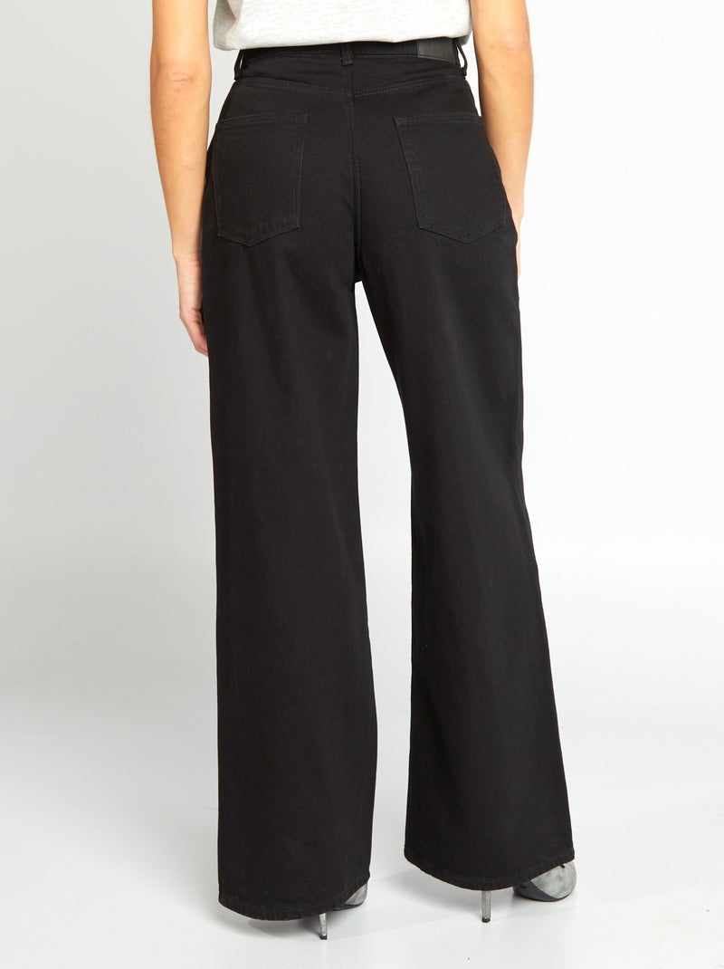 Jean wide leg - L30 Noir - Kiabi