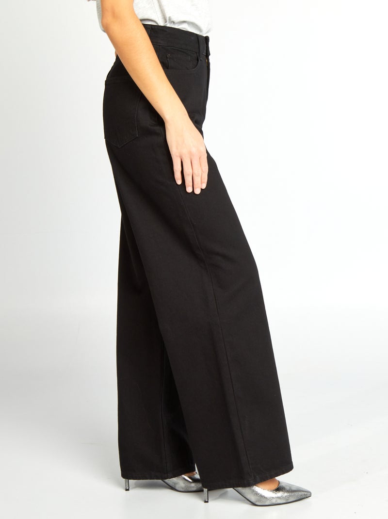 Jean wide leg - L30 Noir - Kiabi