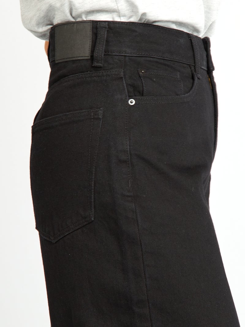 Jean wide leg - L30 Noir - Kiabi