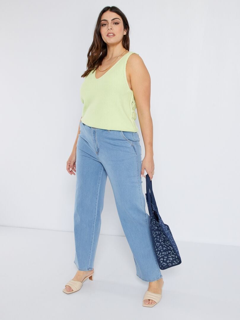 Jean wide leg - L32 Bleu - Kiabi