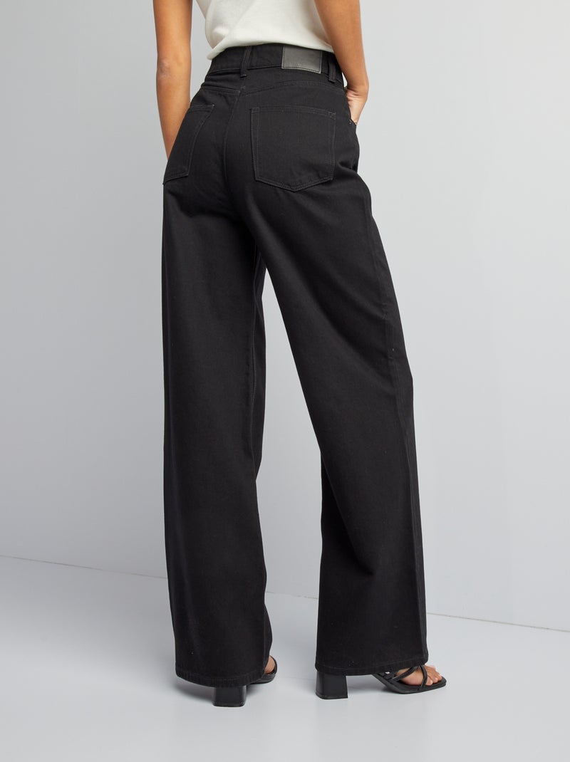 Jean wide leg - L32 noir - Kiabi