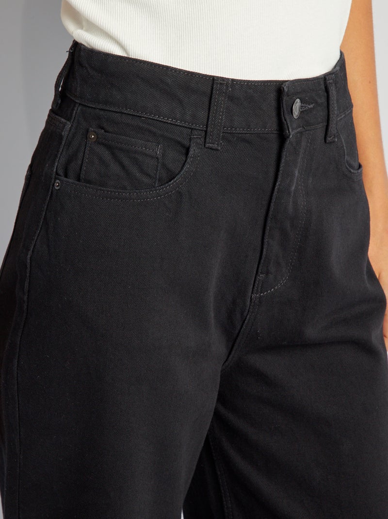 Jean wide leg - L32 noir - Kiabi
