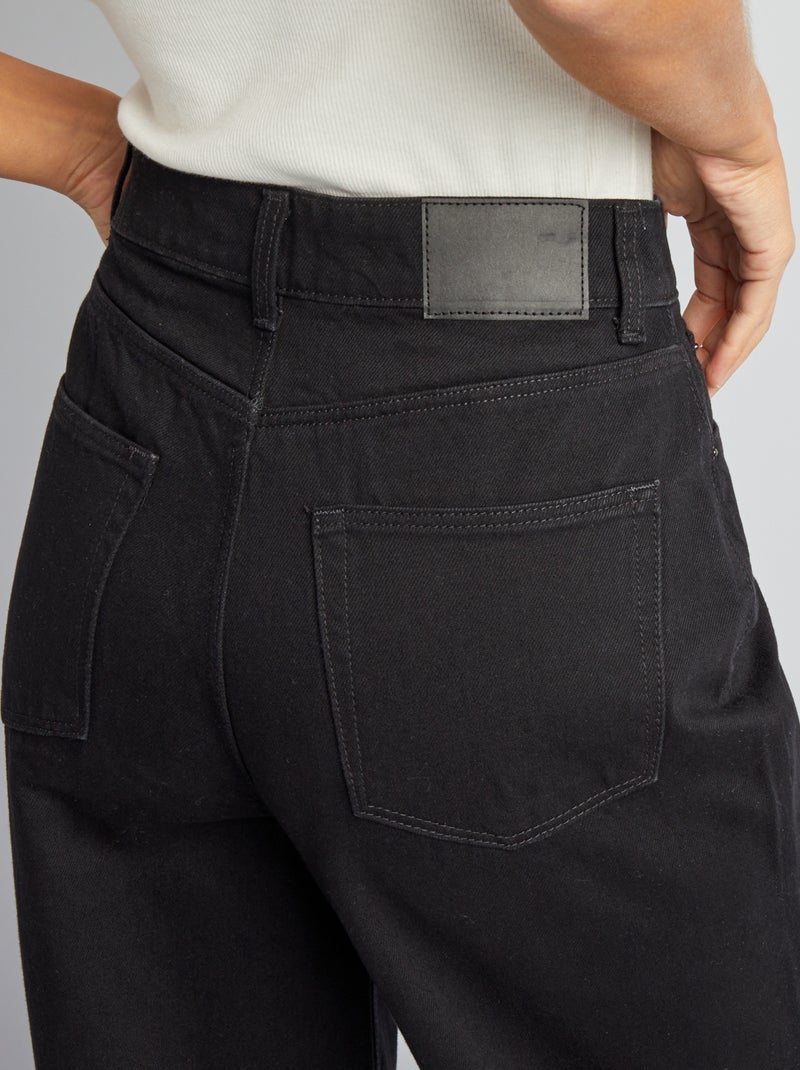 Jean wide leg - L32 noir - Kiabi