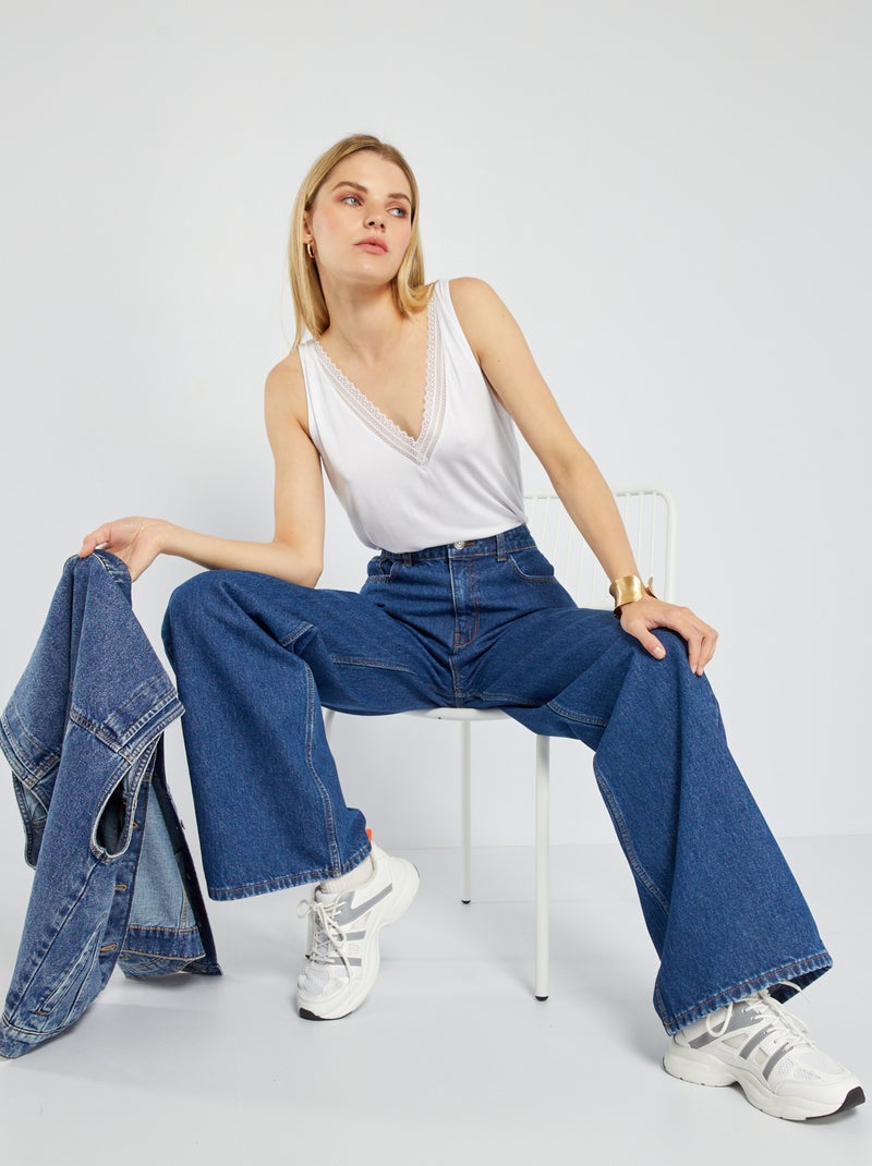 Jean wide leg - L32 Stone - Kiabi