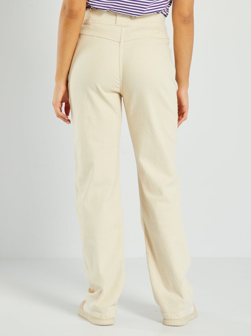 Pantalon plissé marron taille haute jambes larges Gianni Bini taille 10 excellent état 119