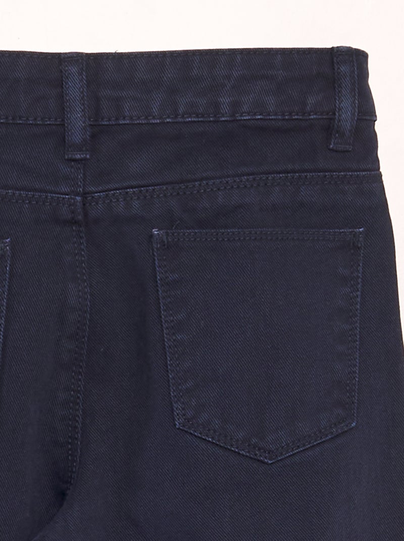 Jean wide leg à taille haute bleu marine - Kiabi