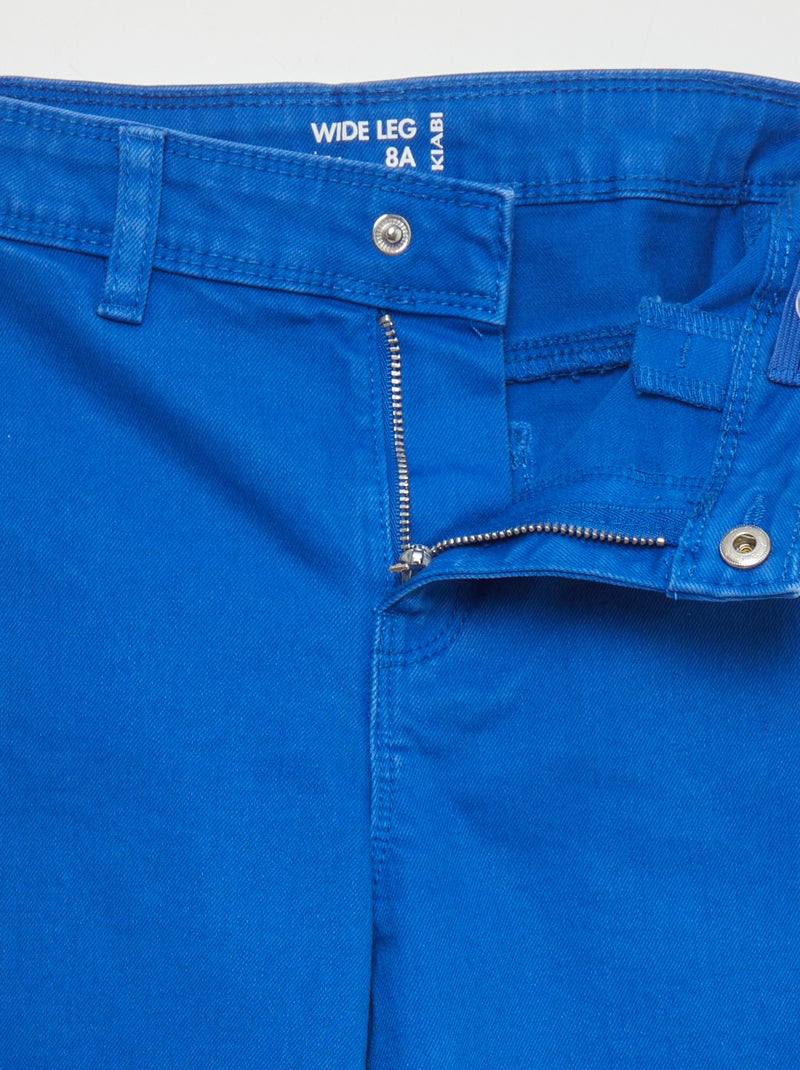 Jean wide leg à taille haute Bleu marine - Kiabi