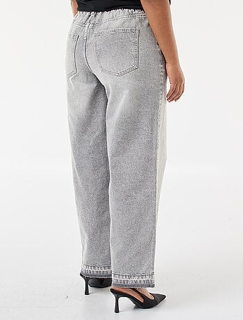 Jean wide leg avec bords à cru
