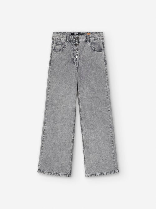 Jean Wide Leg avec Boutons - Kiabi