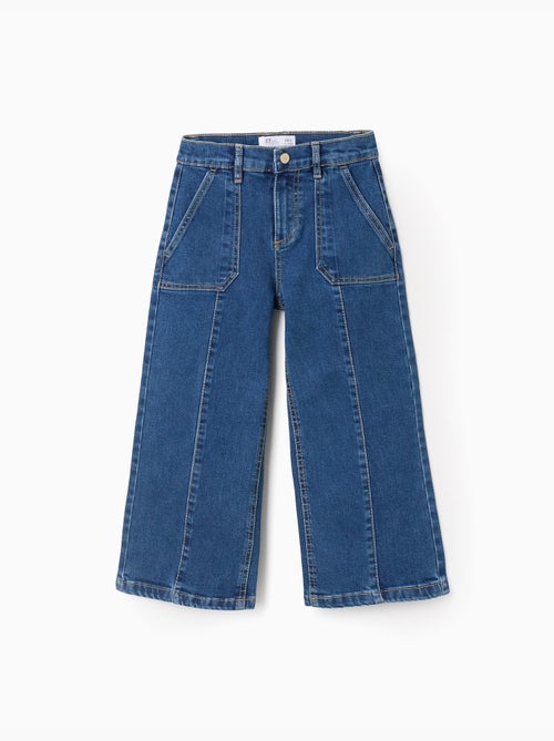 Jean Wide Leg avec Coutures Surélevées - Kiabi