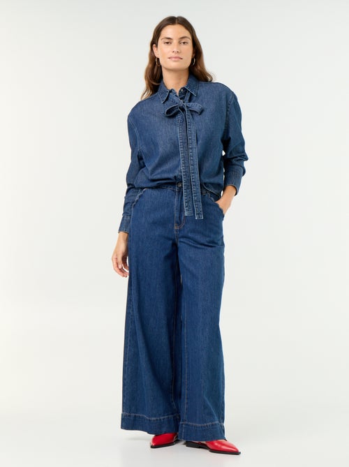 Jean wide leg avec poches découpées - Kiabi Jean wide leg avec poches découpées - Kiabi
