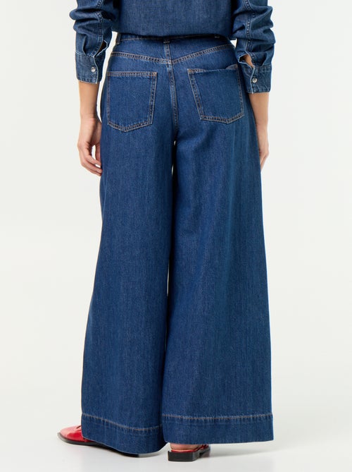 Jean wide leg avec poches découpées - Kiabi Jean wide leg avec poches découpées - Kiabi