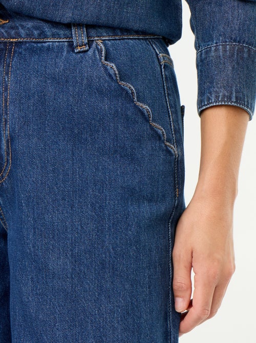 Jean wide leg avec poches découpées - Kiabi Jean wide leg avec poches découpées - Kiabi
