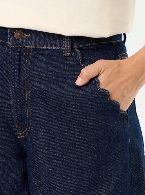 Jean wide leg avec poches découpées - Kiabi