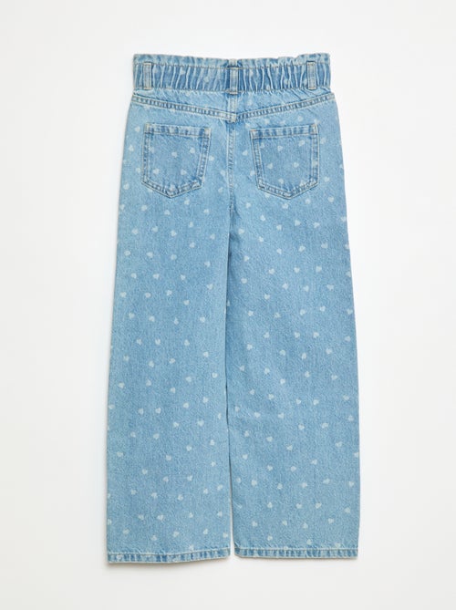 Jean wide leg avec taille élastiquée - Kiabi