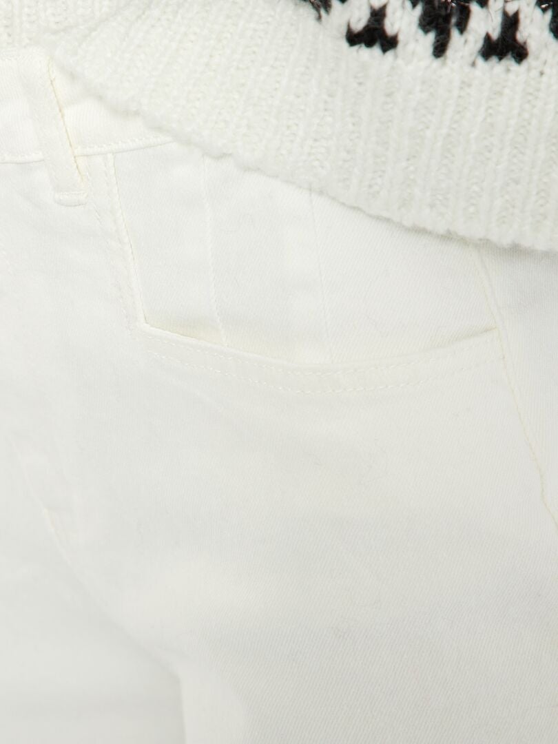 Jean wide leg Blanc - Kiabi