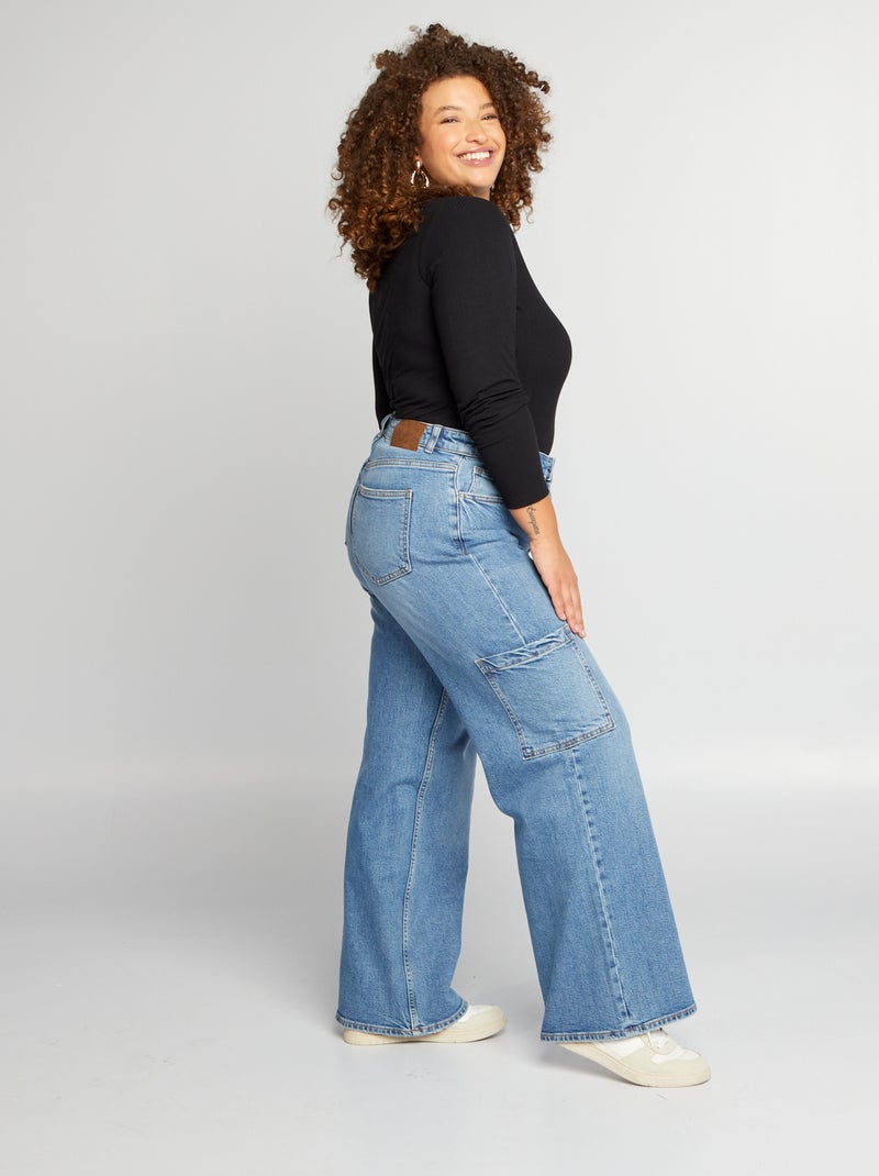 Jean wide leg Bleu - Kiabi