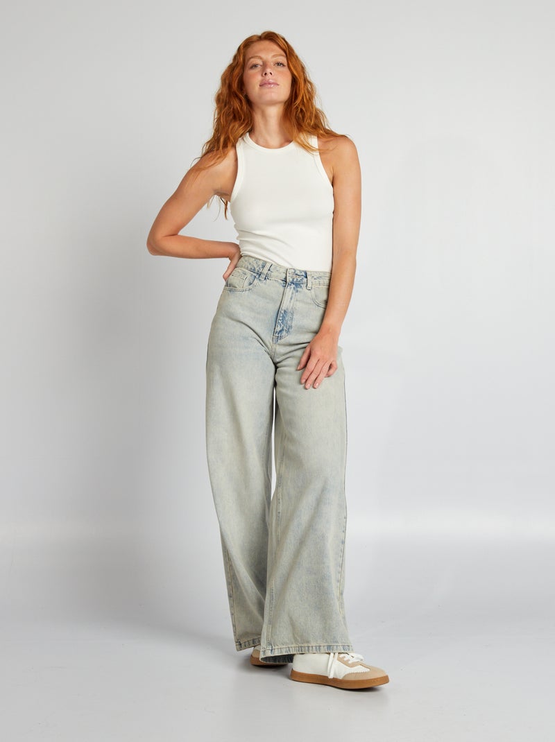 Jean wide leg Bleu - Kiabi