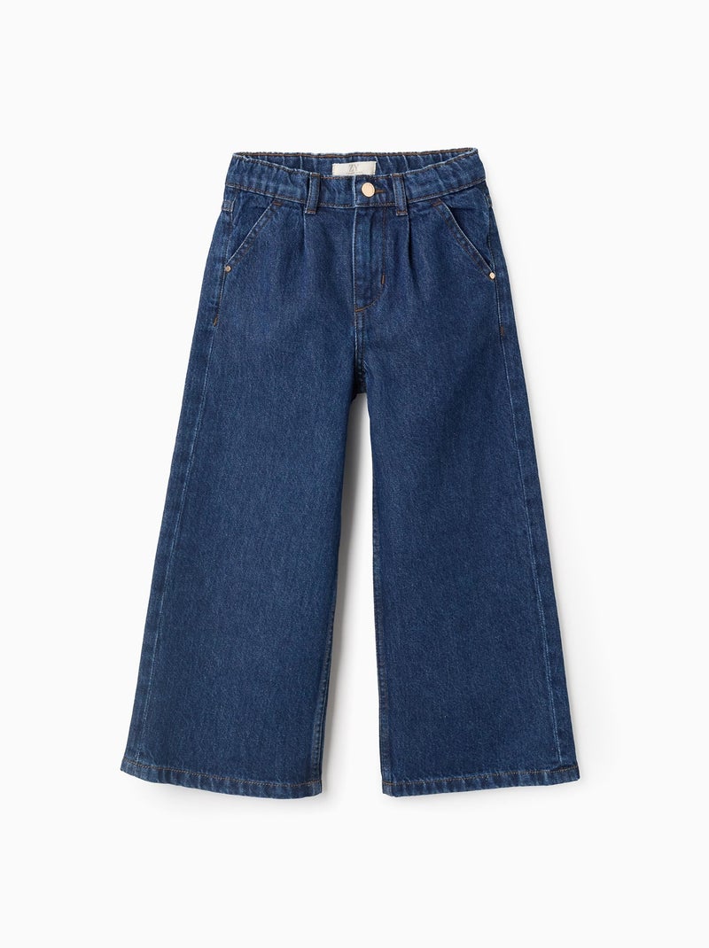 Jean 'Wide Leg' Bleu foncé - Kiabi