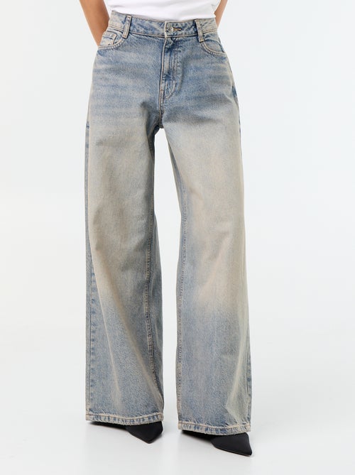 Jean wide leg / coupe large à motif - Kiabi