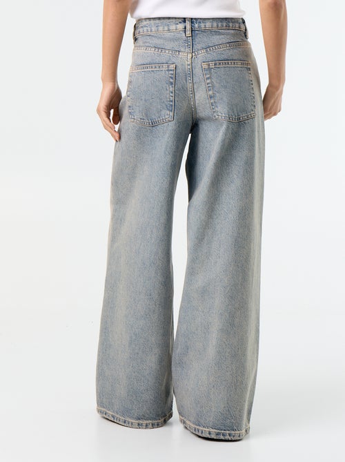 Jean wide leg / coupe large à motif - Kiabi