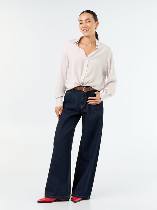 Jean wide leg / coupe large à motif - Kiabi
